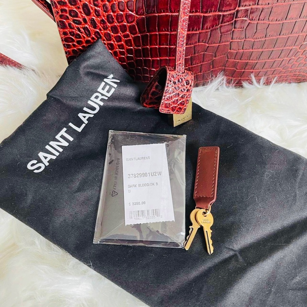 Saint Laurent Croc Embossed Sac De Jour Small - Picture 3 of 4